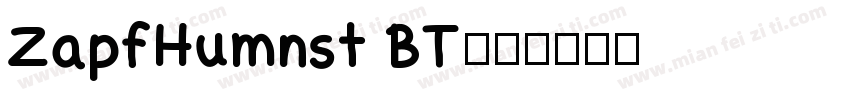 ZapfHumnst BT字体转换